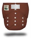 Brown Tiny Tush Elite One Size Pocket Diaper With Aplix Closure