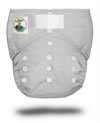 White Tiny Tush Elite One Size Pocket Diaper With Aplix Closure