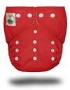 Red Tiny Tush Elite One Size Pocket Diaper With Snap Closure