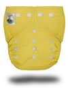 Yellow Tiny Tush Elite One Size Pocket Diaper With Snap Closure