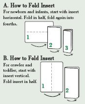 Folding Instruction For Tiny Tush Rectangular Pocket Diaper Stuffer